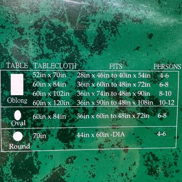 NIP Vintage Damask 70” Round Tablecloth Christmas Bells - Picture 9 of 9